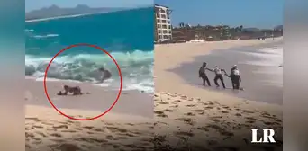 Salvados de morir: turistas estadounidenses son rescatados del mar en Baja California Sur