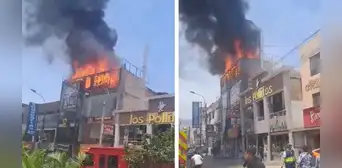 Incendio en Comas: siniestro al costado de pollería Pollitos generó alarma en vecinos