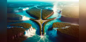 La frontera que conecta 3 países de Sudamérica y a la vista de una maravilla natural del mundo