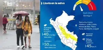 Senamhi advierte lluvias con descargas eléctricas este 7 de abril: estos son los pronósticos por región Senamhi advierte lluvias con descargas eléctricas este 7 de abril: estos son los pronósticos por región