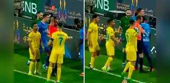 Cristiano Ronaldo fuera de control: fue expulsado y amagó con tirarle un puñete al árbitro