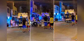 SJL: trabajadores de limpieza pasan por fiesta con orquesta y se ponen a bailar con pegajosa salsa SJL: trabajadores de limpieza pasan por fiesta con orquesta y se ponen a bailar con pegajosa salsa
