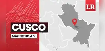Temblor de magnitud 4,5 remeció hoy Cusco, según IGP