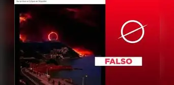 Esta fotografía no muestra un eclipse solar en México en 2024 Esta fotografía no muestra un eclipse solar en México en 2024