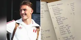 Oliver Sonne sorprende con sus clases de español y en redes dicen: "Excelente caligrafía"