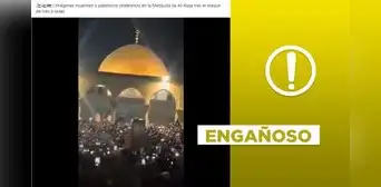 Video no muestra a palestinos "celebrando" en la mezquita de Al-Aqsa el ataque de Irán a Israel