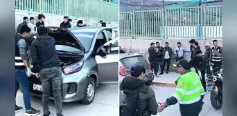Cusco: Policía interviene a 4 sujetos que acechaban el Banco de la Nación