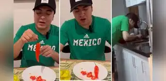 Mexicano prueba por primera vez el ají limo peruano y sorprende: “Estoy llorando”