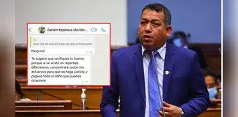 Darwin Espinoza amenazó a periodista tras conocer reportaje en su contra por presuntos favorecimientos