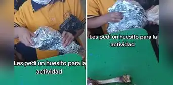 Profesora pidió un hueso para estudiarlo en clases y su alumno la sorprende: “Se merece un 20” Profesora pidió un hueso para estudiarlo en clases y su alumno la sorprende: “Se merece un 20”