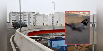 Surco: efectivo de la Policía Nacional muere luego de caer del puente El Derby Surco: efectivo de la Policía Nacional muere luego de caer del puente El Derby