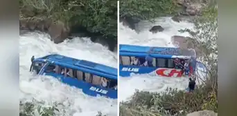 Chachapoyas: bus interprovincial con pasajeros cae al río Utcubamba y reportan policía desaparecido
