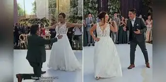 Novios sorprenden al bailar ‘Alpaquitay’ en fiesta de su boda: “¡Mira! Una estrella que se cae”