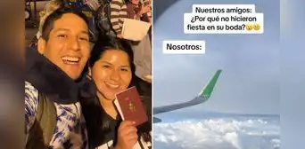 Novios no realizaron fiesta de matrimonio y prefirieron irse de viaje: “Igual van a criticar” Novios no realizaron fiesta de matrimonio y prefirieron irse de viaje: “Igual van a criticar”