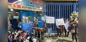 Comerciantes de Mega 80 en Comas protestan por amenazas de extorsión tras asesinato de su dirigente