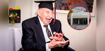 Hombre de 100 años recibe diploma universitario después de 50 años: piloteó avión en Segunda Guerra Mundial