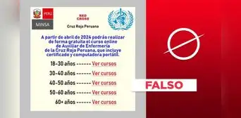 Minsa no anunció, junto con la OMS, cursos gratuitos de Enfermería de la Cruz Roja Peruana Minsa no anunció, junto con la OMS, cursos gratuitos de Enfermería de la Cruz Roja Peruana
