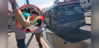 Arequipa: pasajeros atrapan y golpean a presunto asaltante que portaba un arma de fuego Arequipa: pasajeros atrapan y golpean a presunto asaltante que portaba un arma de fuego