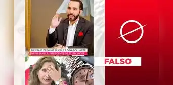 Nayib Bukele no difundió mensaje contra Dina Boluarte sobre el caso Rolex: video es falso Nayib Bukele no difundió mensaje contra Dina Boluarte sobre el caso Rolex: video es falso