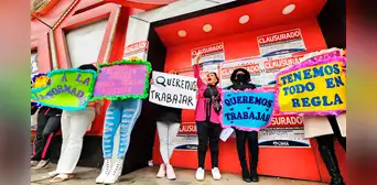 Trabajadoras sexuales protestan para reabrir Las Cucardas: "MML ha mentido que no tenemos licencia"