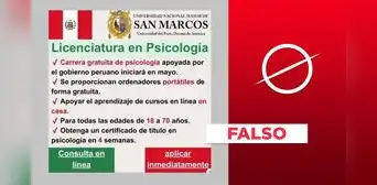 UNMSM no ofrece programas de grado en Psicología con título en 4 semanas