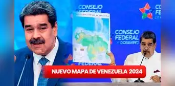 Así será el 'nuevo MAPA de Venezuela' que incluye a Guayana Esequiba, según Nicolás Maduro Así será el 'nuevo MAPA de Venezuela' que incluye a Guayana Esequiba, según Nicolás Maduro