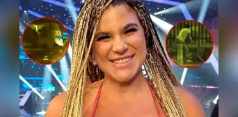 Macarena Vélez besa a misterioso galán tras juerga y luego sufre aparatosa caída mientras caminaba