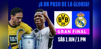 La final de Champions 2024 entre Real Madrid vs. Dortmund podrá disfrutarse por señal abierta La final de Champions 2024 entre Real Madrid vs. Dortmund podrá disfrutarse por señal abierta