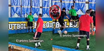Árbitro se cuelga de pared para no interrumpir pichanga y en TikTok dicen: “Ni Spiderman se atrevió a tanto"