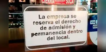 Empresas ya no podrán rechazar el ingreso de clientes a locales bajo la 'reserva de derecho de admisión' Empresas ya no podrán rechazar el ingreso de clientes a locales bajo la 'reserva de derecho de admisión'