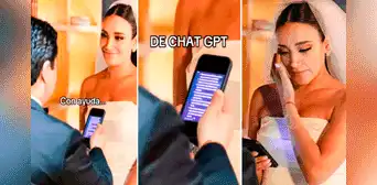Novia descubre en boda que su pareja escribió sus votos con IA: “Me casé con un ChatGPT”