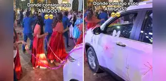 Amigos regalan camioneta a recién casados en emotiva boda de Juliaca: "Los incondicionales" Amigos regalan camioneta a recién casados en emotiva boda de Juliaca: "Los incondicionales"
