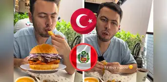 Turco prueba por primera vez pan con chicharrón y se sorprende con el primer bocado: “Es muy rico”