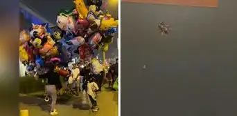 Captan discusión entre mujeres que venden globos en SJL y usuarios bromean: “Pelea global”
