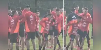 Christian Cueva lapeó a Carlos Zambrano y el 'León' se picó: le devolvió el golpe en entrenamiento