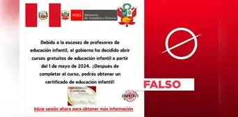 Gobierno nacional no abrió "cursos gratuitos de educación infantil" con certificado