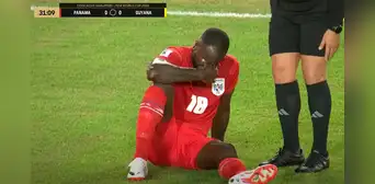 ¡Atención, Alianza Lima! Cecilio Waterman salió lesionado en pleno partido con la selección de Panamá