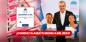 Consultar con CÉDULA Bono a Mil 2024: VERIFICA tu pago de RD$1.000 del Bono Escolar que entrega Luis Abinader Consultar con CÉDULA Bono a Mil 2024: VERIFICA tu pago de RD$1.000 del Bono Escolar que entrega Luis Abinader