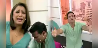 Karla Tarazona ‘chotea’ a Christian Domínguez durante baile en ‘Préndete’