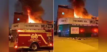 Incendio en La Victoria: llamas consumen local de venta de maderas Incendio en La Victoria: llamas consumen local de venta de maderas