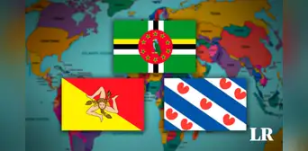 Los países con las banderas más raras del mundo, una es triangular y tiene como símbolo al Sol y la Luna Los países con las banderas más raras del mundo, una es triangular y tiene como símbolo al Sol y la Luna