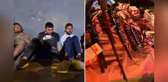 PNP interviene a sujetos con auto repleto de armas de largo alcance y municiones en Surquillo