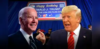 La 'broma' de Joe Biden a Donald Trump por su edad en su cumpleaños: "De un viejo a otro" La 'broma' de Joe Biden a Donald Trump por su edad en su cumpleaños: "De un viejo a otro"