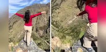 Peruana grababa video para TikTok, pero casi sufre terrible caída de precipicio: “Cerca de San Pedro” Peruana grababa video para TikTok, pero casi sufre terrible caída de precipicio: “Cerca de San Pedro”