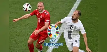 Eslovenia y Dinamarca empataron 1 a 1 y no se sacaron diferencias en sus estrenos en la Eurocopa 2024
