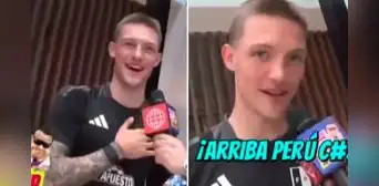 Oliver Sonne sorprendió al cantar el himno nacional y dejó inesperado remate: "Arriba Perú c..."