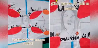 Profesora pide a alumnos exponer sobre la corrupción en el Perú y escolares dibujan a Keiko Fujimori Profesora pide a alumnos exponer sobre la corrupción en el Perú y escolares dibujan a Keiko Fujimori