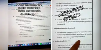 Joven usa ChatGPT para analizar una conversación de WhatsApp y la IA le señala varias 'red flags': "amiga date cuenta" Joven usa ChatGPT para analizar una conversación de WhatsApp y la IA le señala varias 'red flags': "amiga date cuenta"