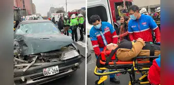 Accidente en la avenida Abancay deja seis heridos por choque múltiple