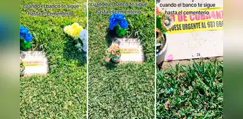 Peruano se sorprende al ver nota de cobranza sobre tumba de cementerio: “El banco te sigue hasta el más allá” Peruano se sorprende al ver nota de cobranza sobre tumba de cementerio: “El banco te sigue hasta el más allá”